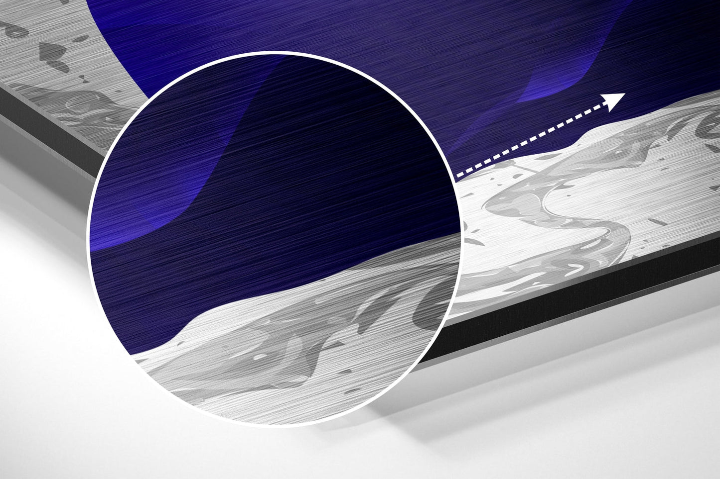 Feathers Brushed Aluminium Dibond Wall Art