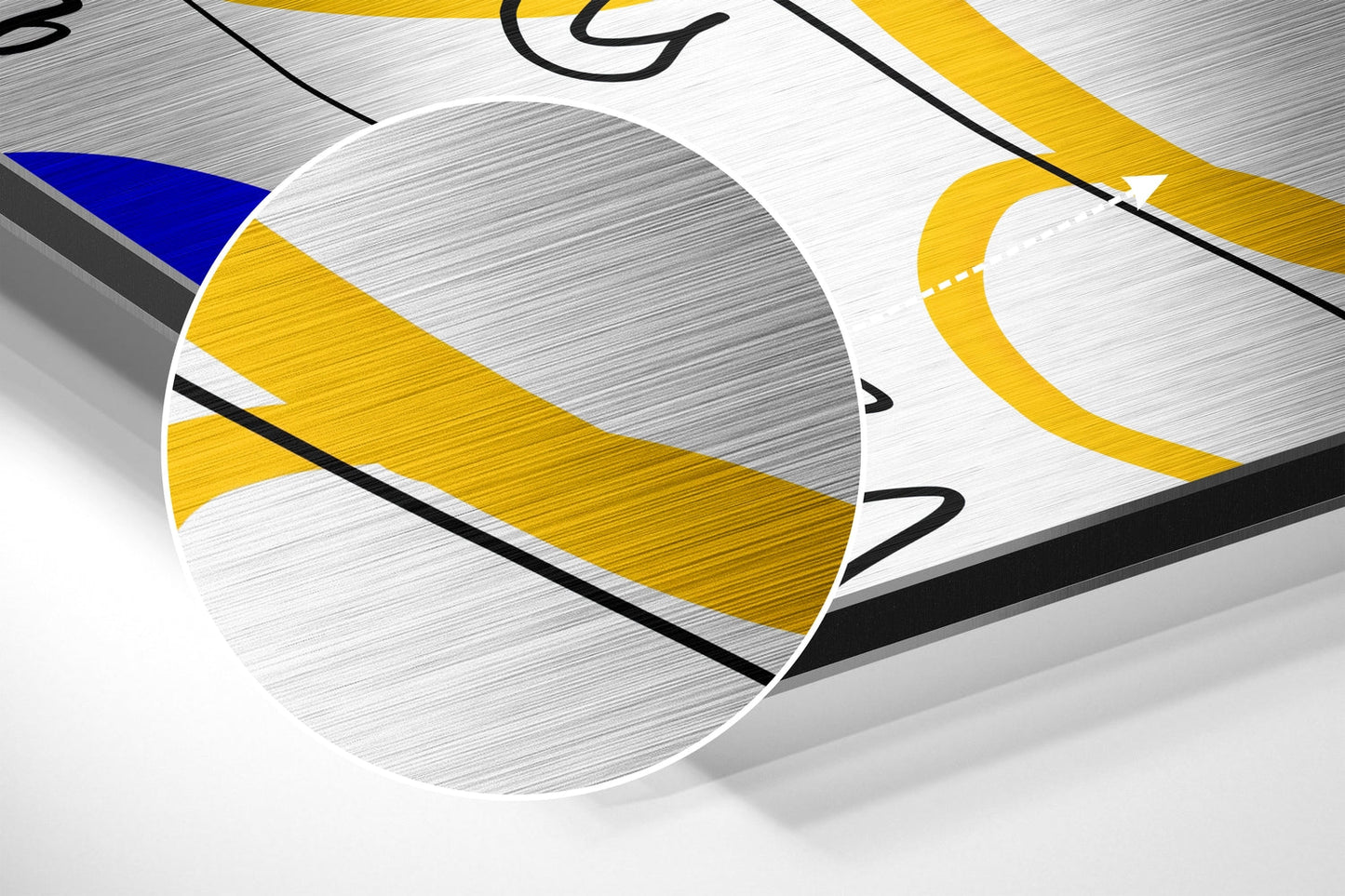 Line Art Brushed Aluminium Dibond Wall Art