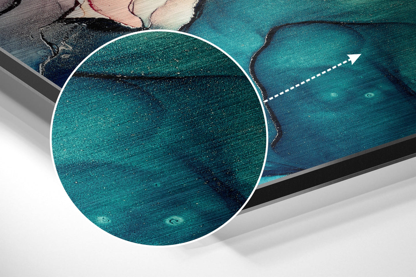 Marbleous Brushed Aluminium Dibond Wall Art