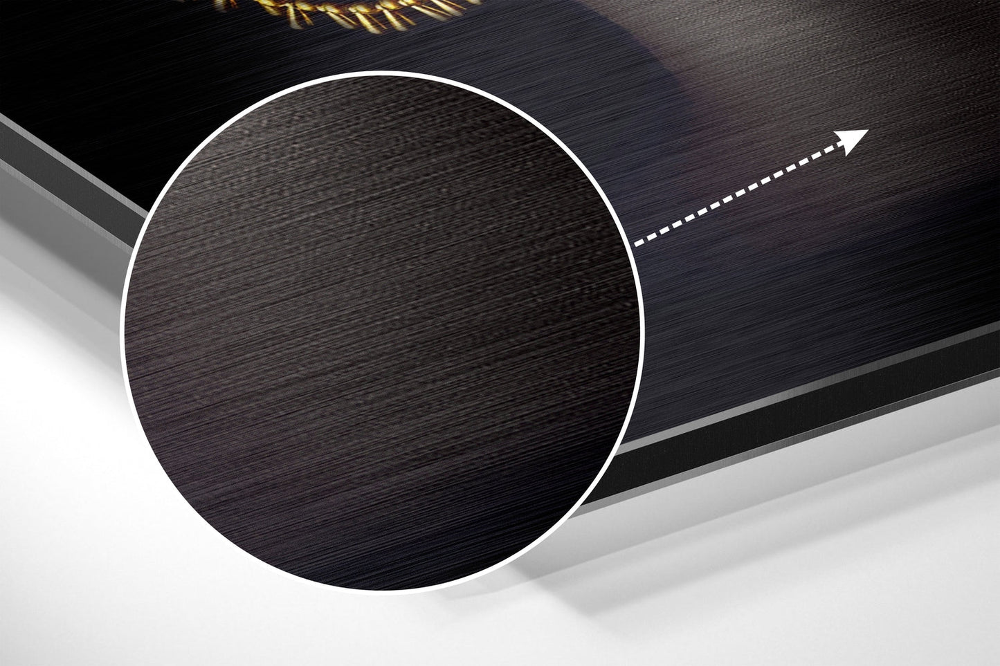 Golden Woman Brushed Aluminium Dibond Wall Art