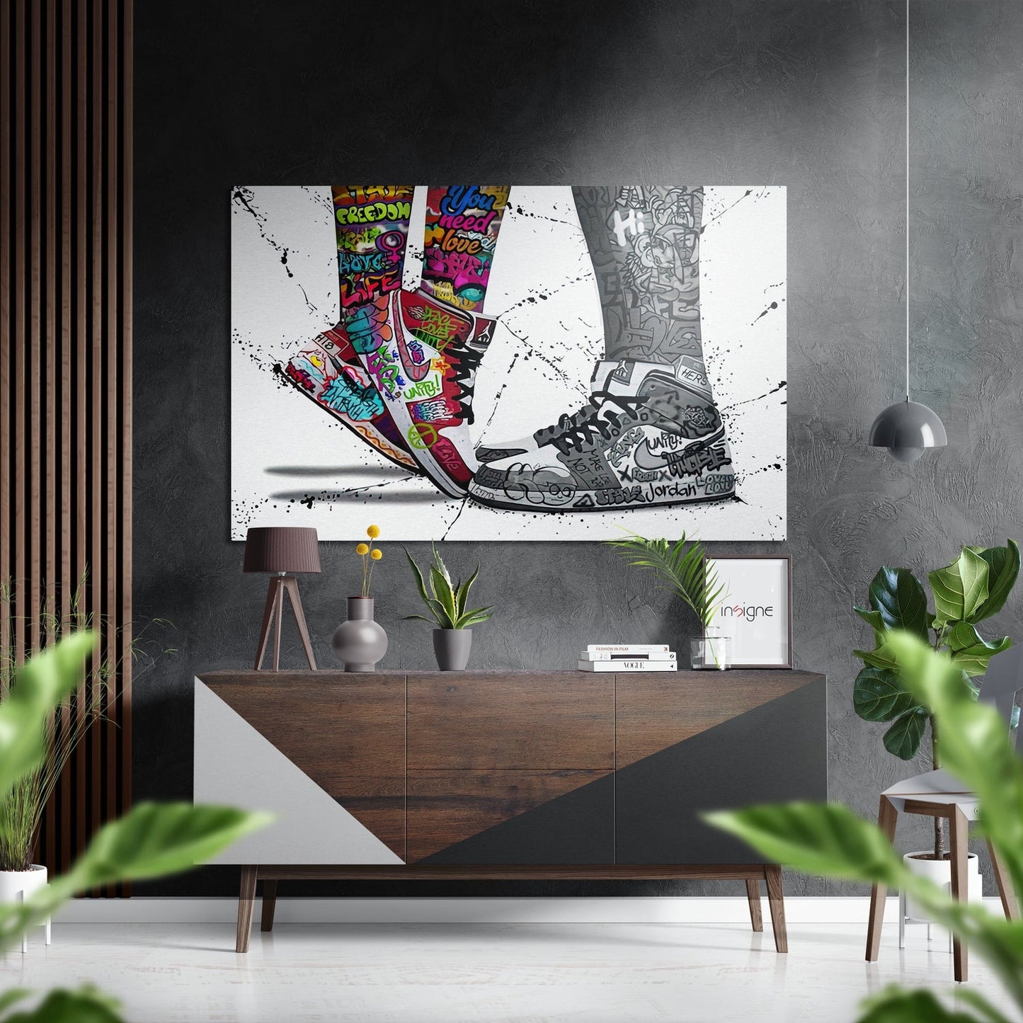 Free Love Brushed Aluminium Dibond Wall Art