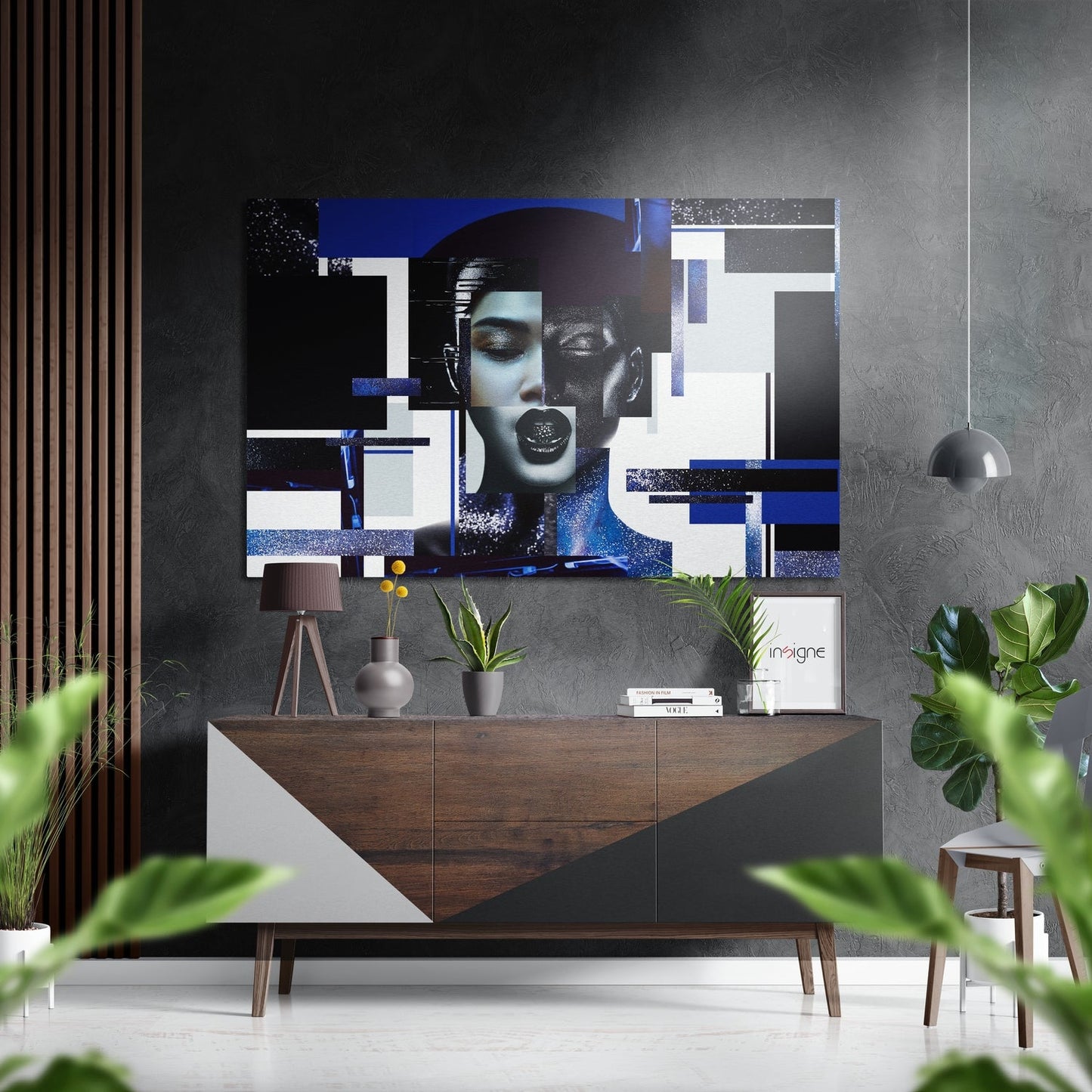 Patchwork Women  Brushed Aluminium Dibond Wall Art