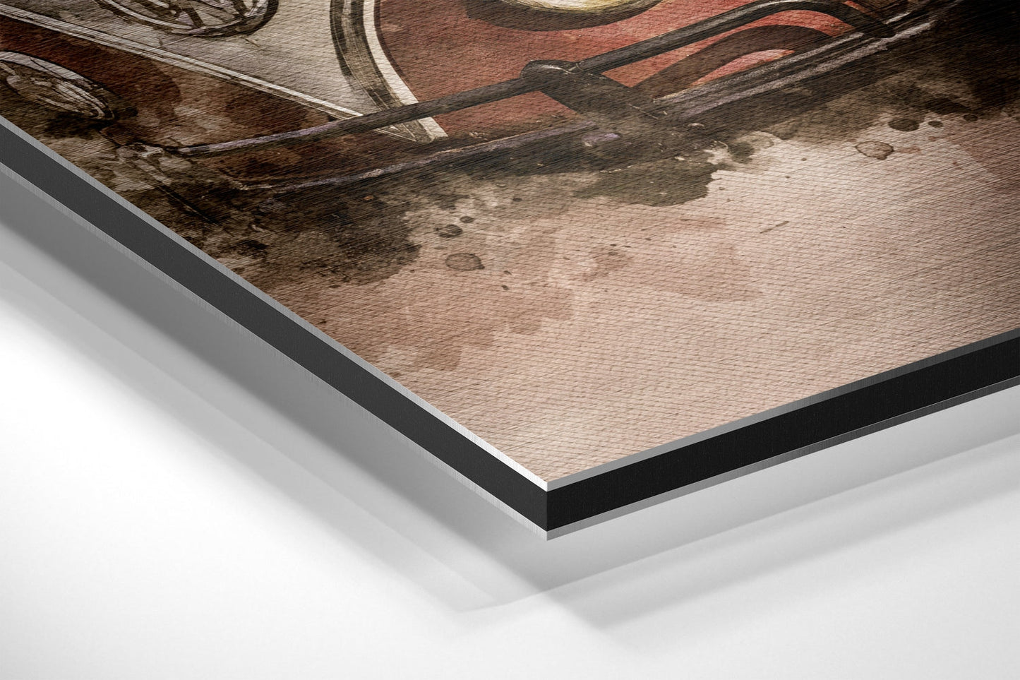 VW Bus Brushed Aluminium Dibond Wall Art