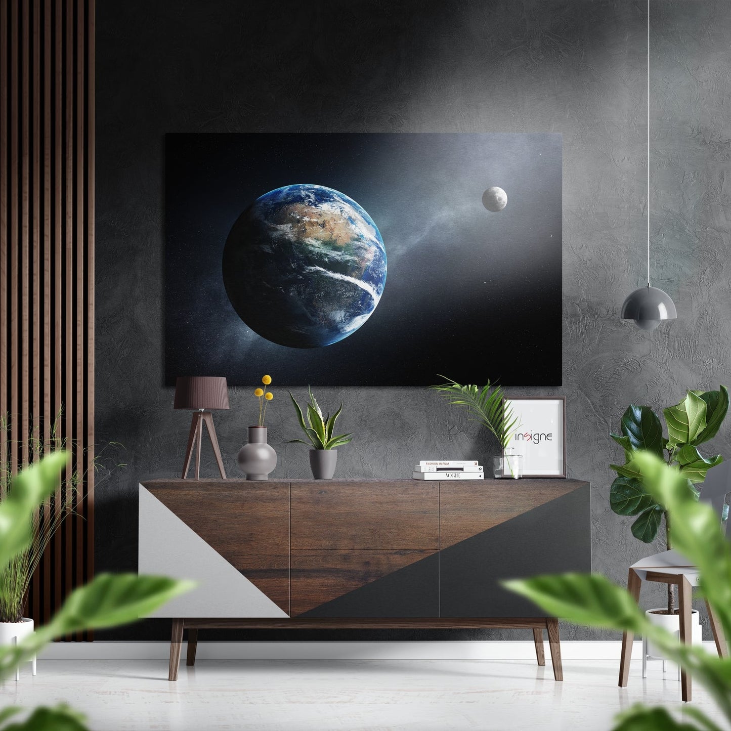 Earth Brushed Aluminium Dibond Wall Art