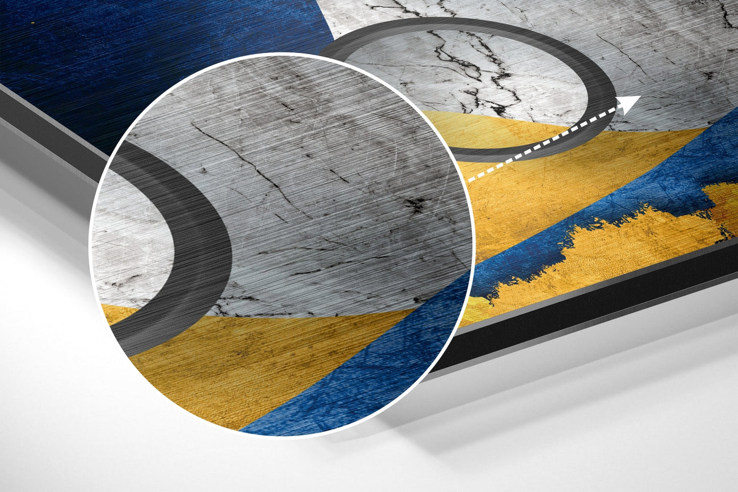 Wave Mountains Brushed Aluminium Dibond Wall Art