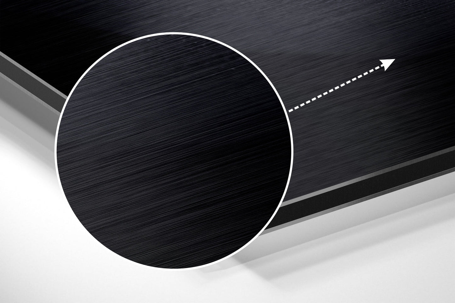 Yellow Ink Brushed Aluminium Dibond Wall Art