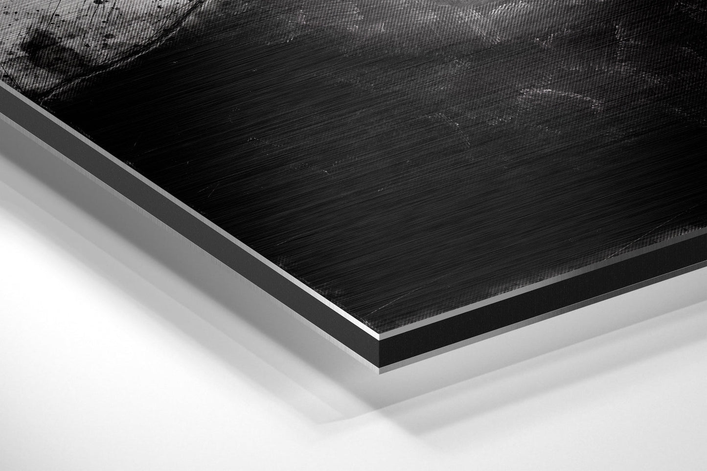 Feel the Red Brushed Aluminium Dibond Wall Art
