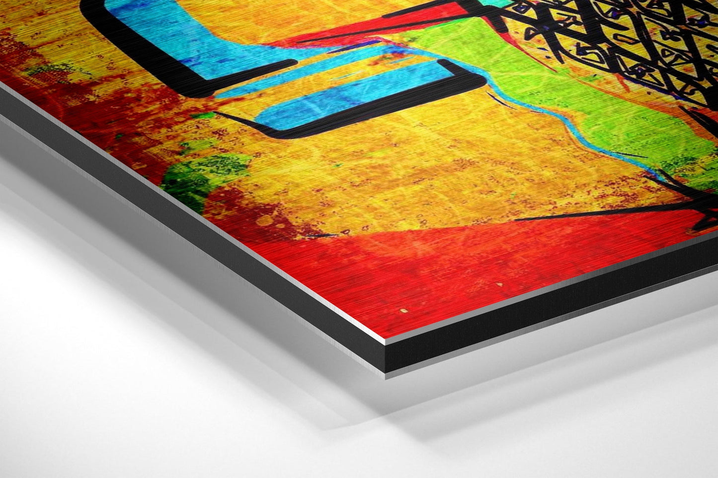 Picasso Style Brushed Aluminium Dibond Wall Art