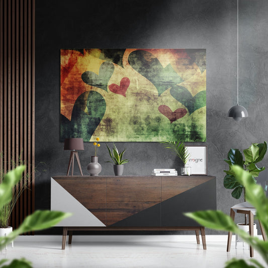 Hearts  Brushed Aluminium Dibond Wall Art-0
