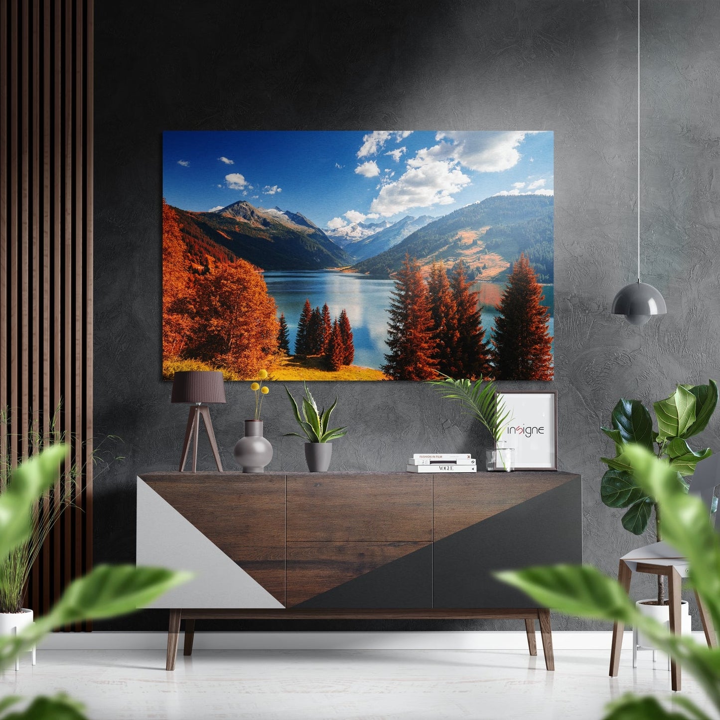 Lake View Brushed Aluminium Dibond Wall Art