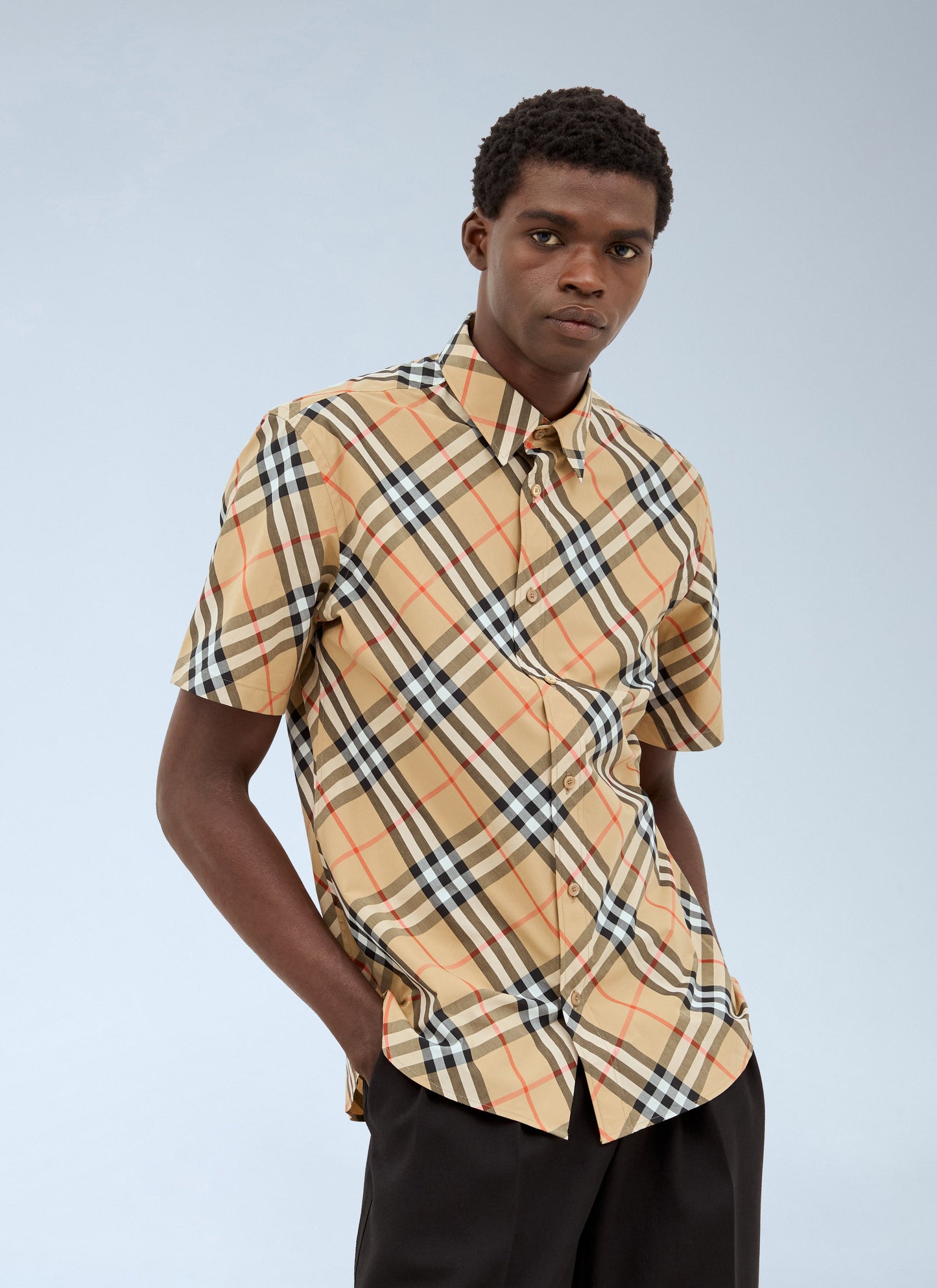 Burberry Men Check Poplin Shirt