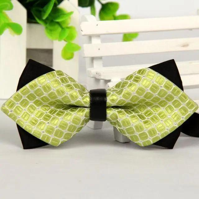Business Black Golden Butterfly Men Bowtie Luxury Double Layer Pointed Classic Bow Tie Lovely Men Gift For Office And Meetings