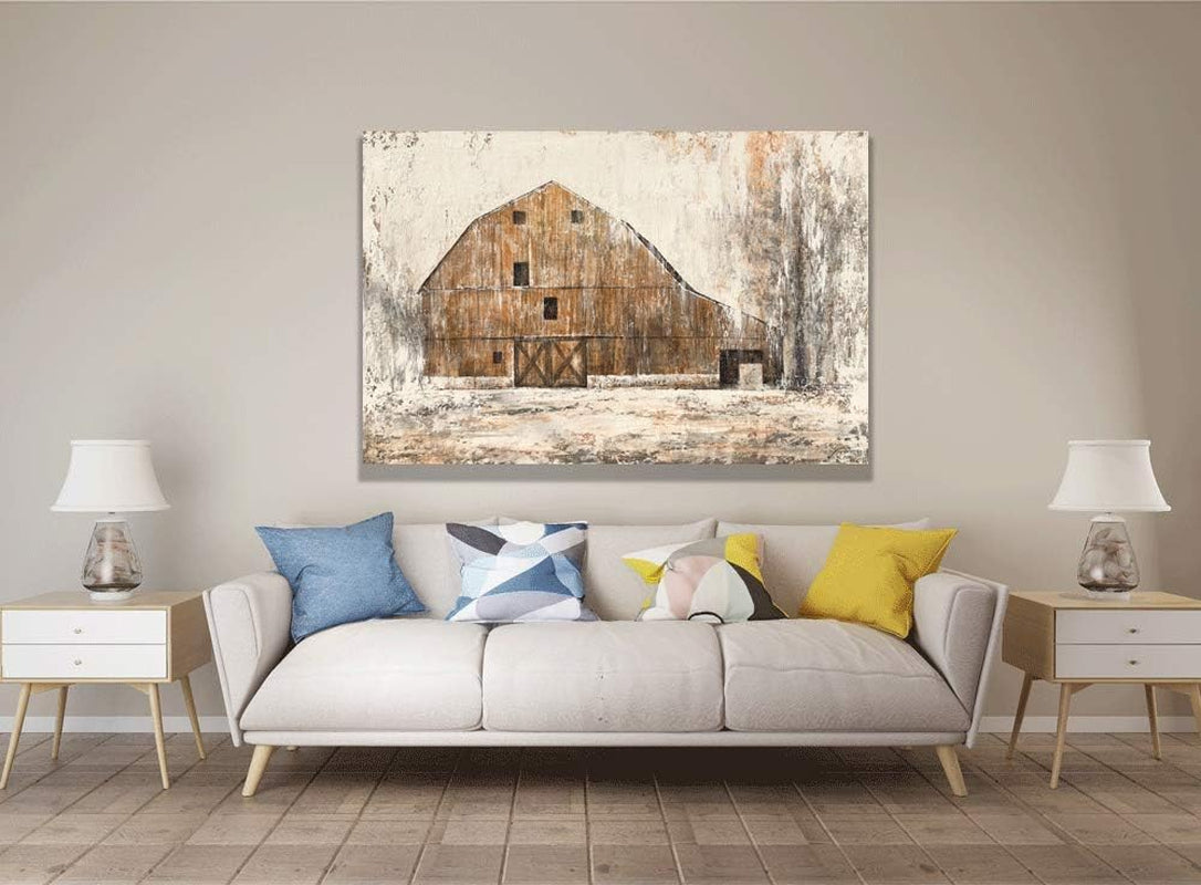 Farmhouse Rustic Canvas Wall Art 36x48 inches Decor-3