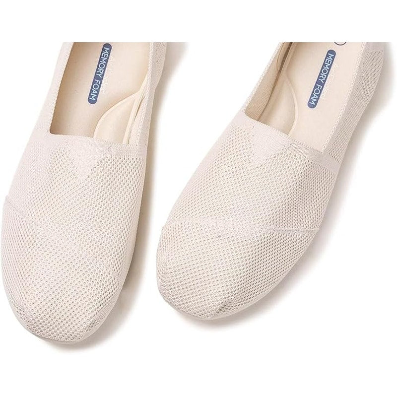 Frank Mully Womens Size 7.5 Off White Flat Slip On Closed Round Toe Loafer Shoes