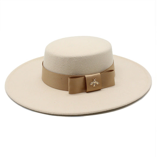 European And American Celebrities Luxury Wool Hat Woolen Cloth