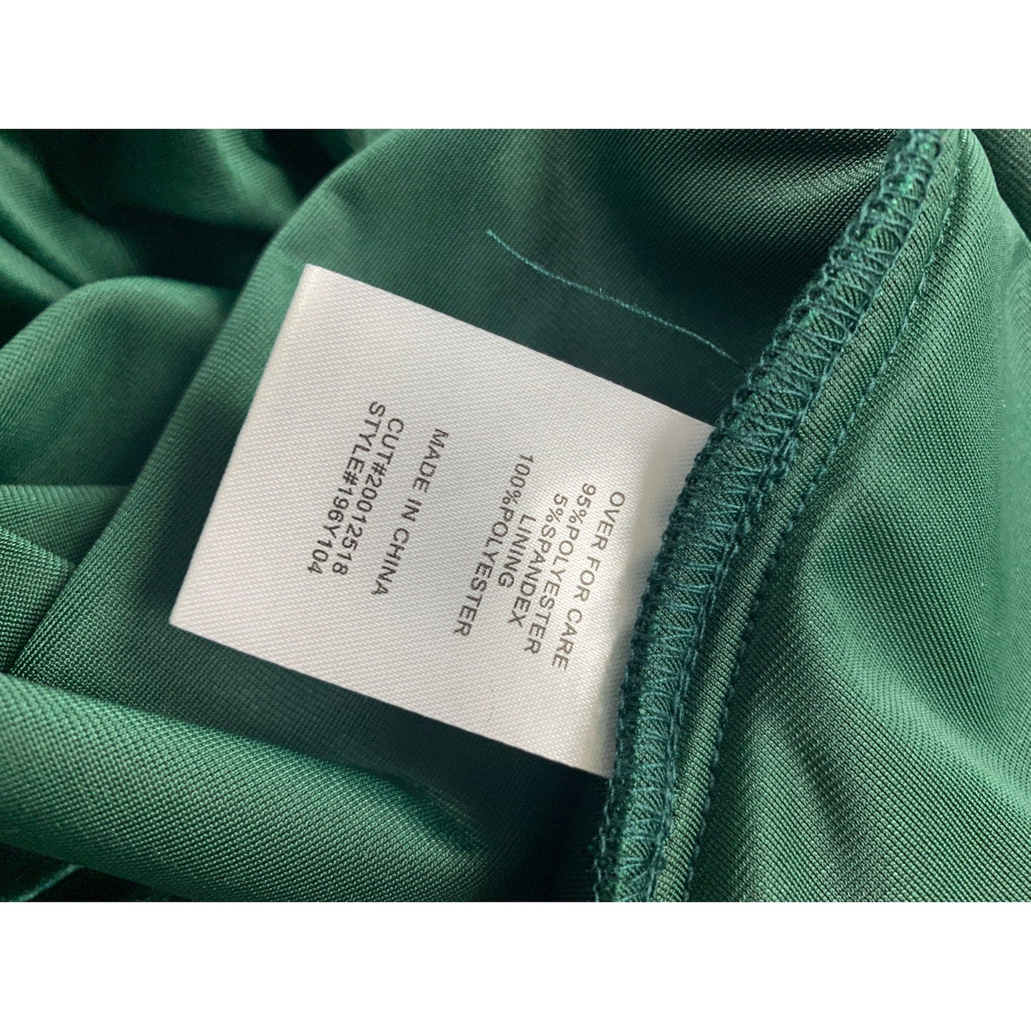 New B Darlin Juniors Size 13/14 Green Velvet Ruffled Strappy Prom Party Dress