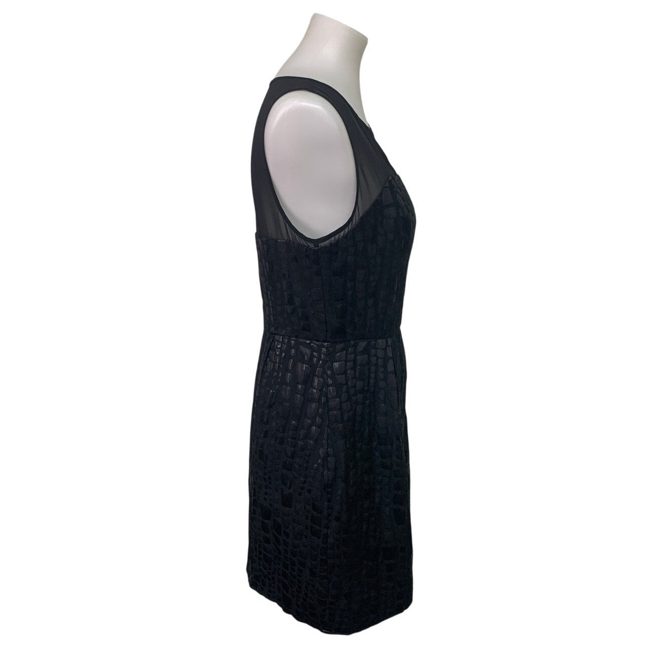 Mac + Jac Womens XL Black Faux Crocodile Sleeveless Side Zip Fit n Flare Dress