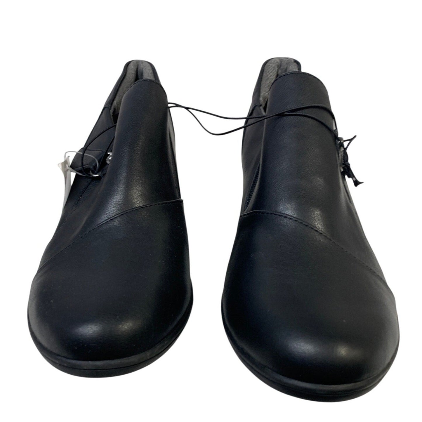 JBU Women Size 8 Black Faux Leather Kyley Hook Loop Adjustable Comfort Shoes