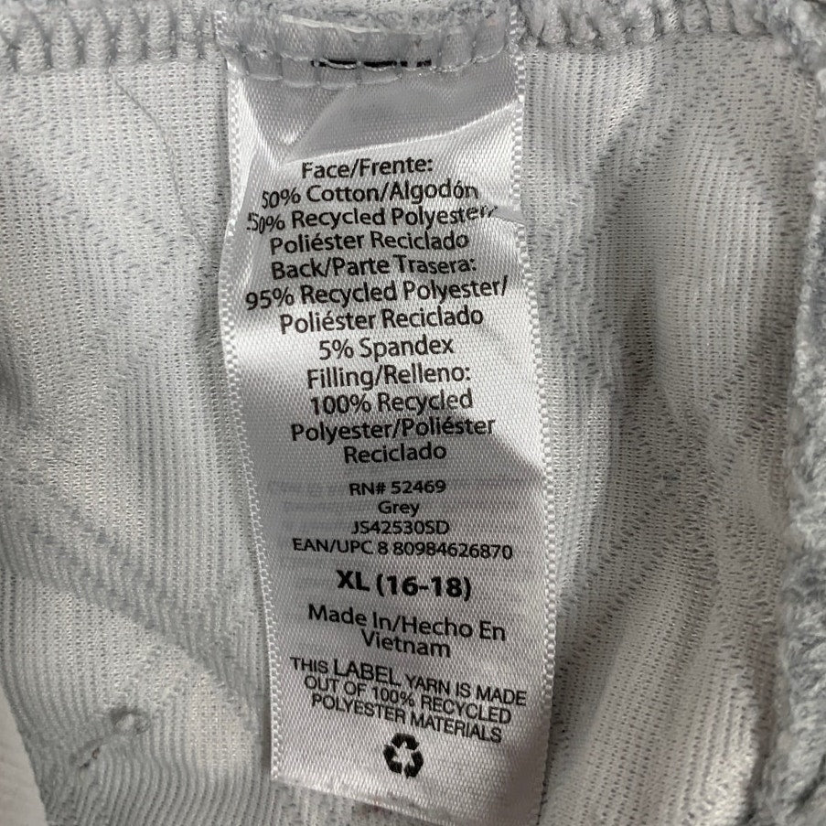 Upcycled Hand Printed Womens XL Im Just Trusting God Long Sleeve Sweatshirt