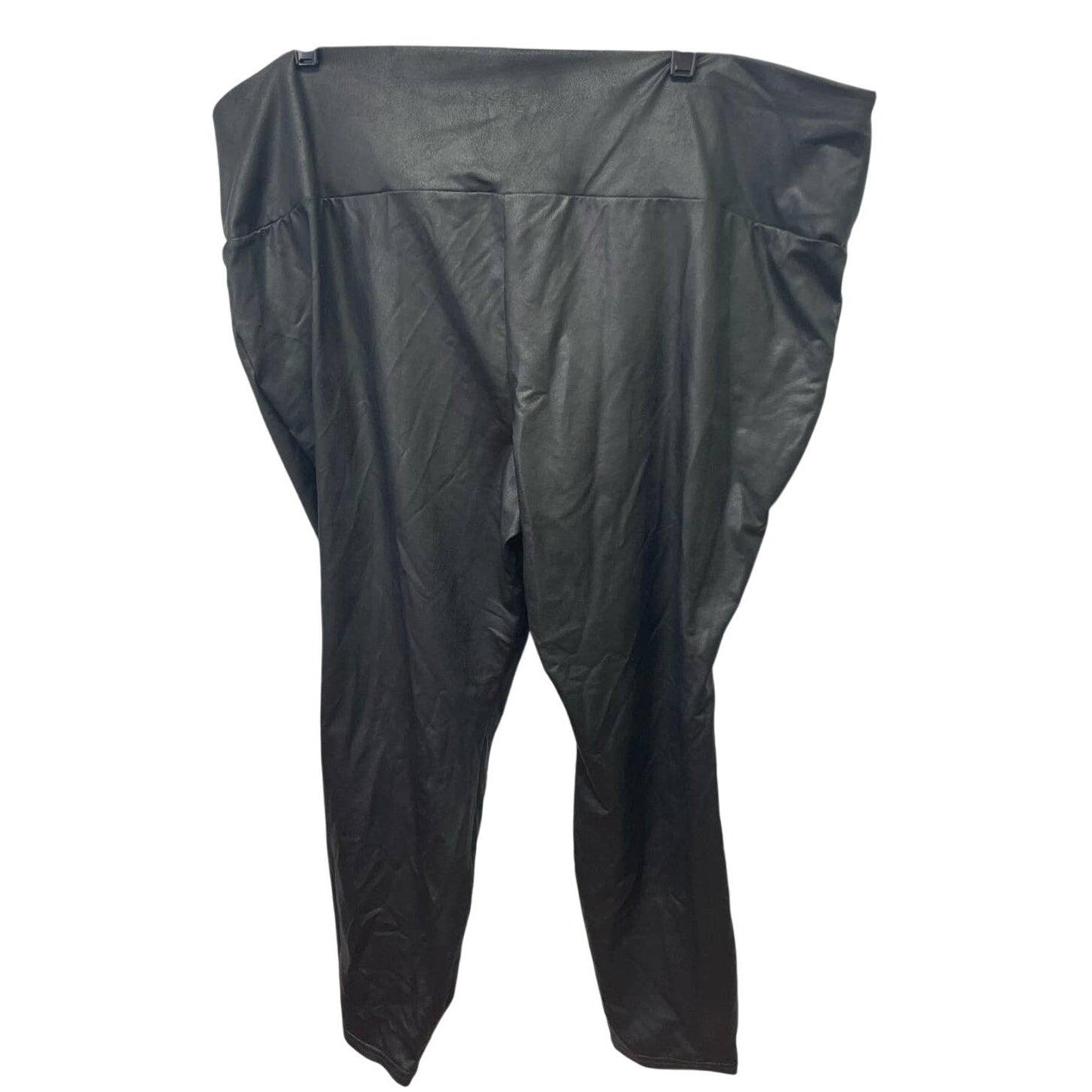 Terra & Sky Plus Size 2X (20W-22W) Shiny Polyester Blend Wide Waist Leggings