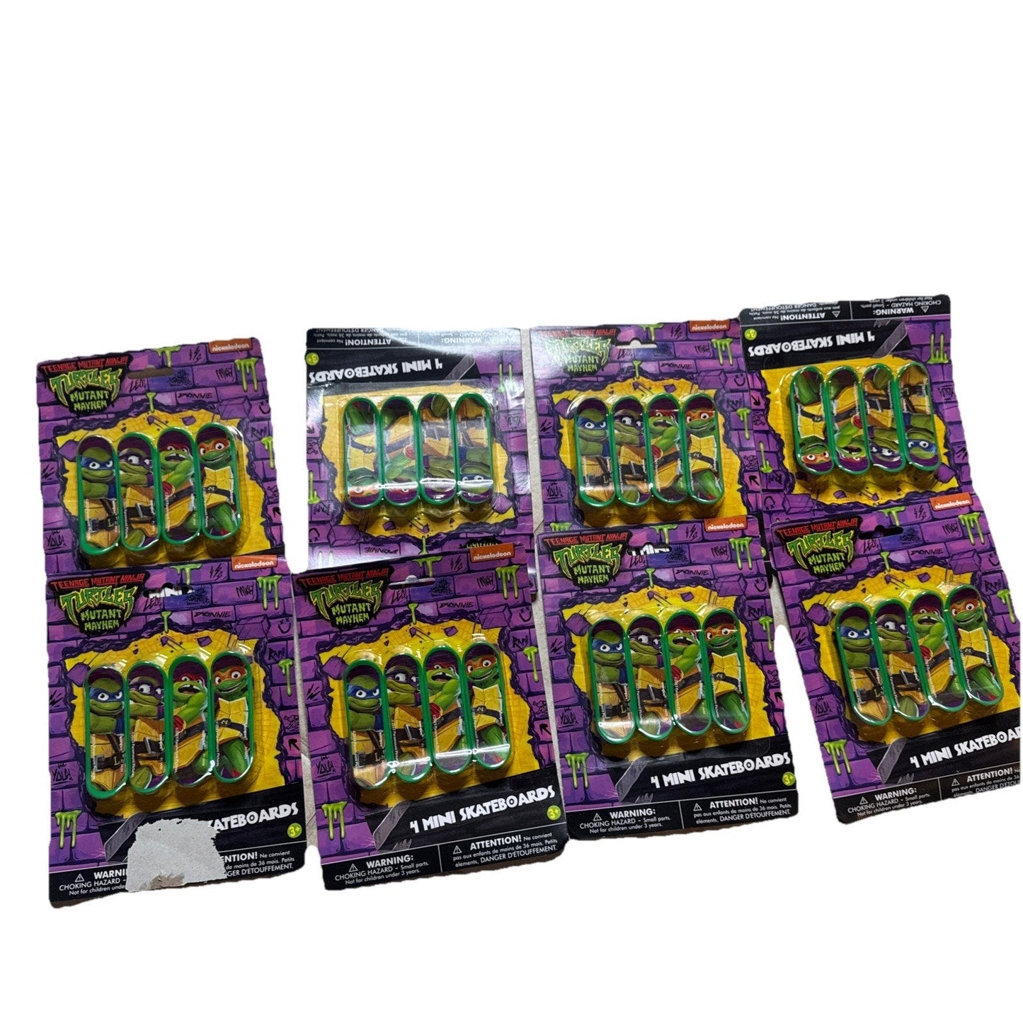 party favors TMNT Set Of Toys, Bags And Stickers.