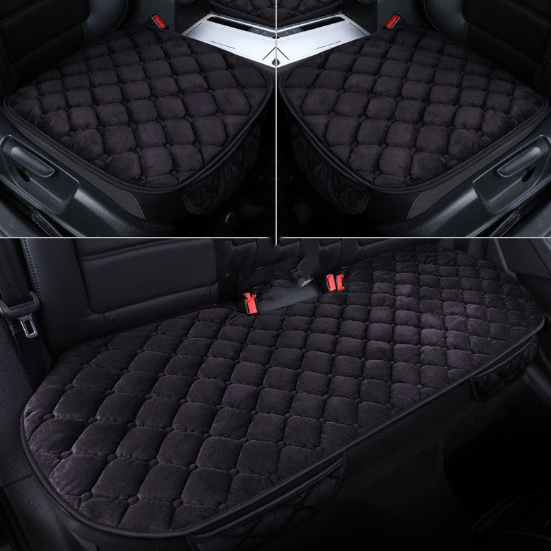 Winter Short Plush Backless Three-piece Seat Cushion