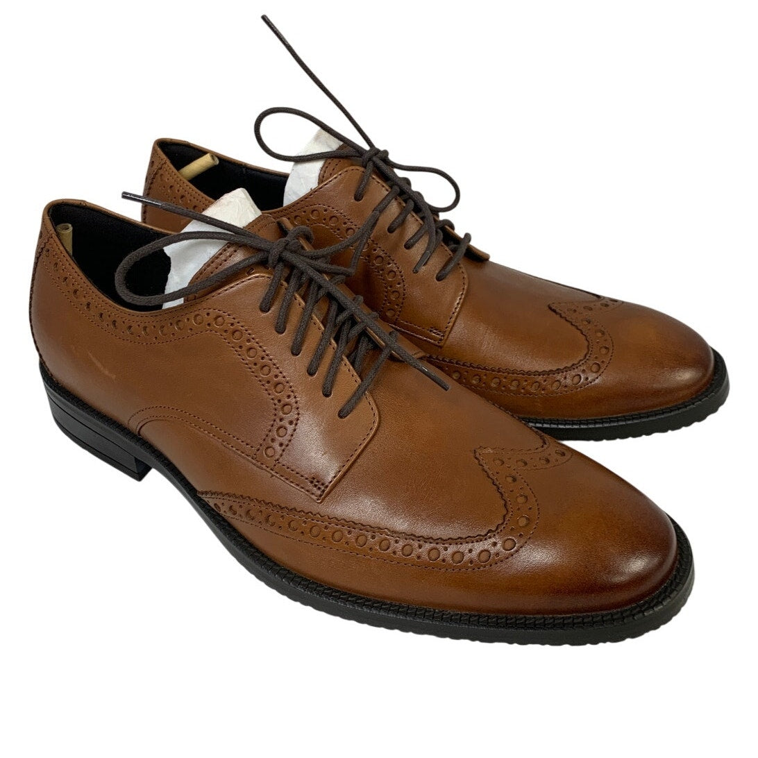 Cole Haan Mens Size 8.5 Brown British Tan Me Wing Oxford Round Toe Lace Up Shoes