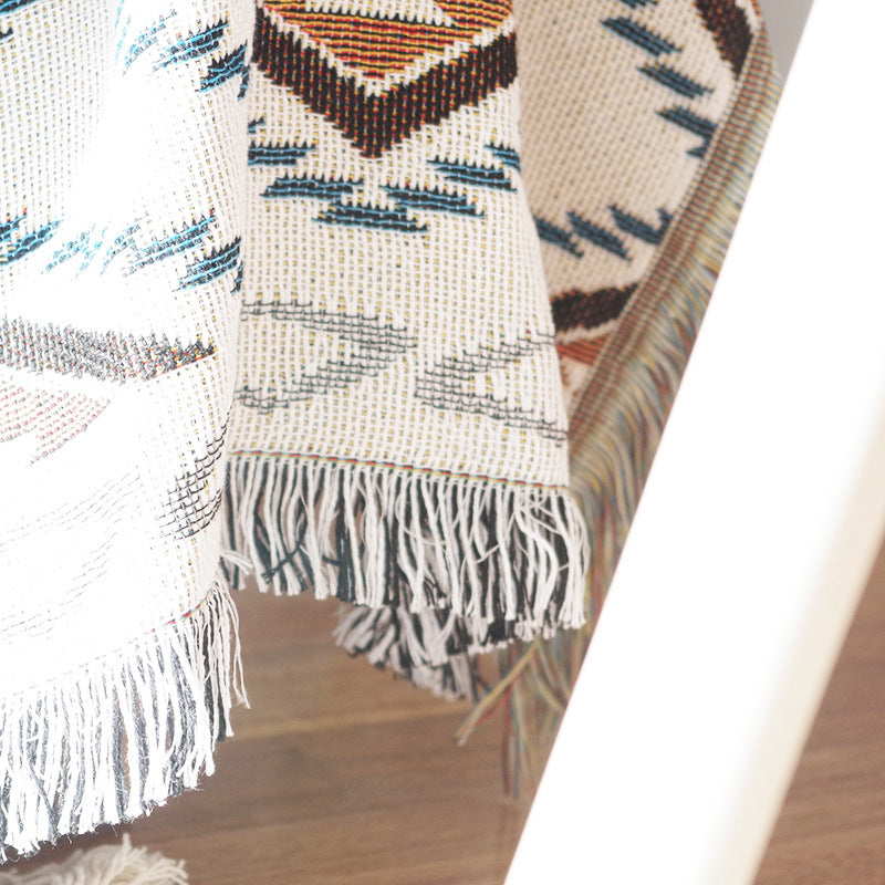 Geometric Pattern Sofa Blanket Dust Cover Towel