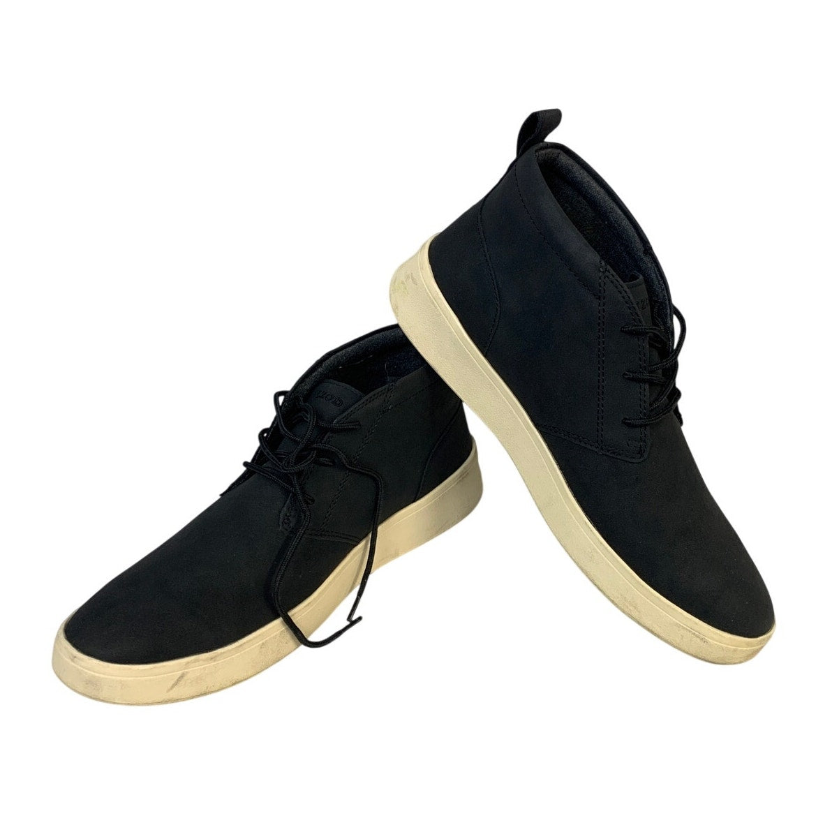 IZOD Mens Size 10 Black Chukka Ankle Boots Lace Up Round Toe Memory Foam Shoes