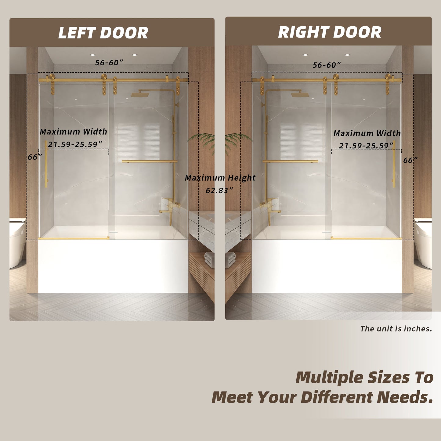 Frameless Sliding Bathtub Door