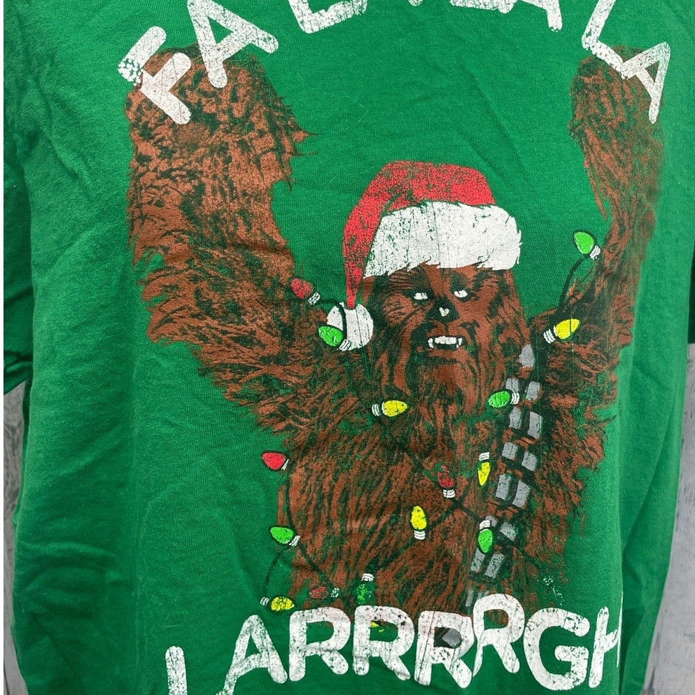 Fifth Sun Star Wars Mens Large Chewy Chewbacca Christmas Short Sleeve Tee