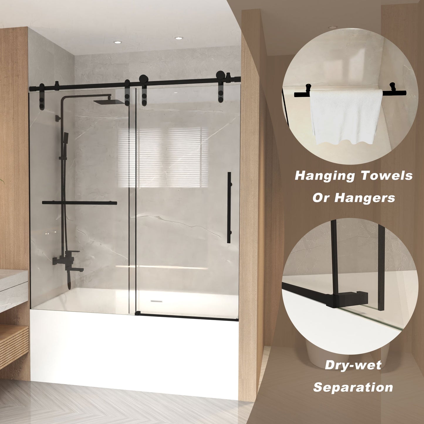 Frameless Sliding Bathtub Door