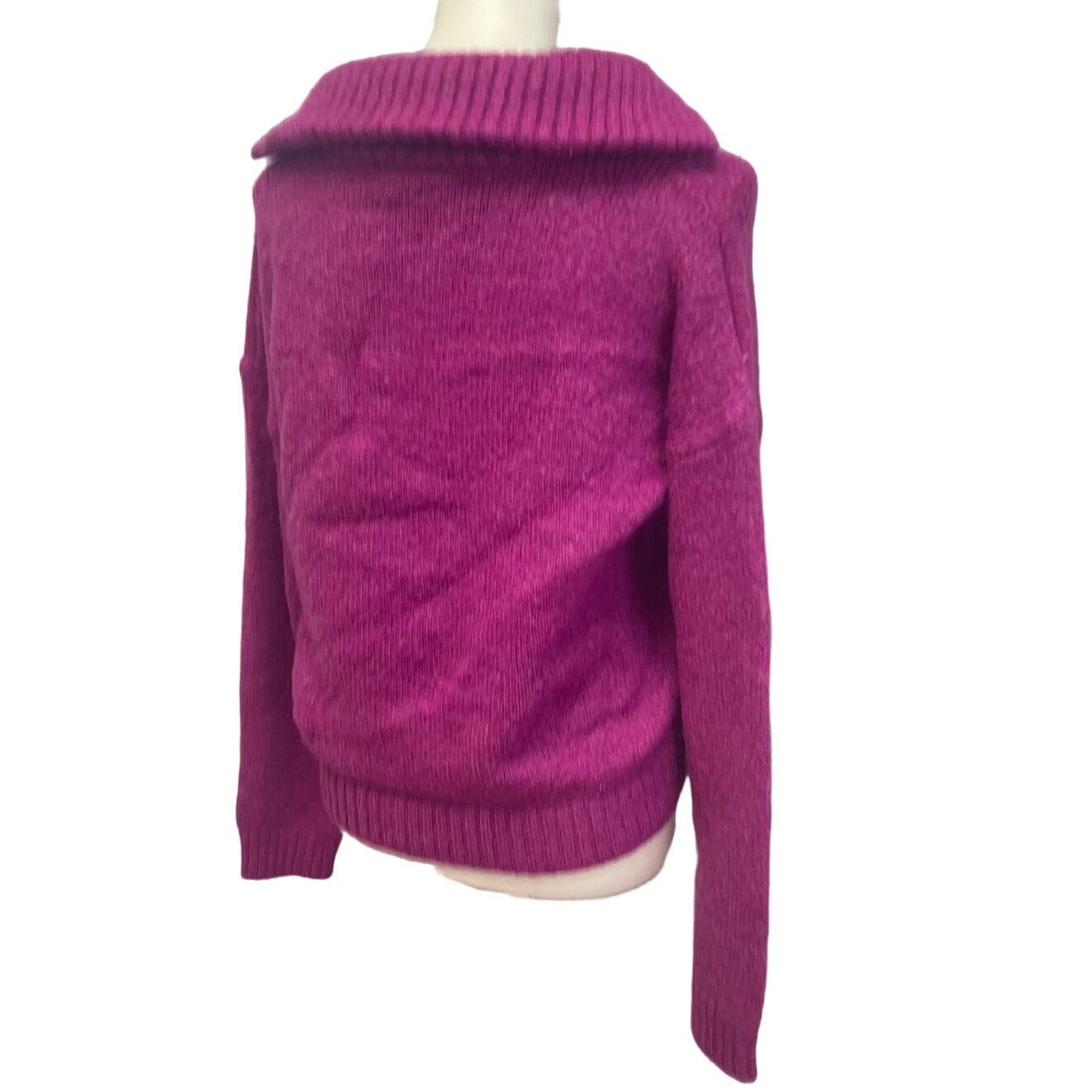 EE Some Womens Small 1/4 Zip Long Sleeve Acrylic Collared Pullover Sweater