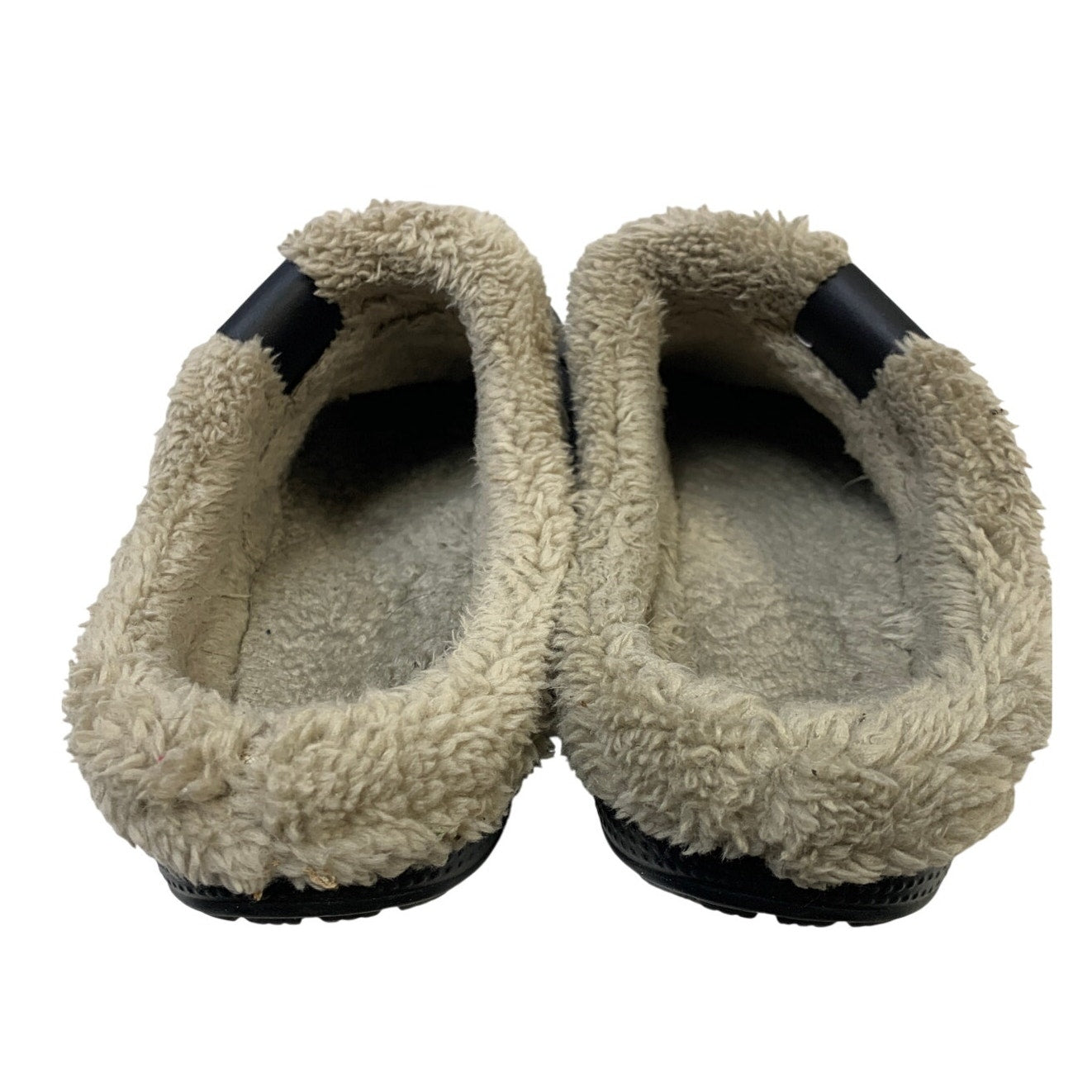 Beslip Womens Size 9 Black Clogs Fur Lined Round Closed Toe Slip On Shoes