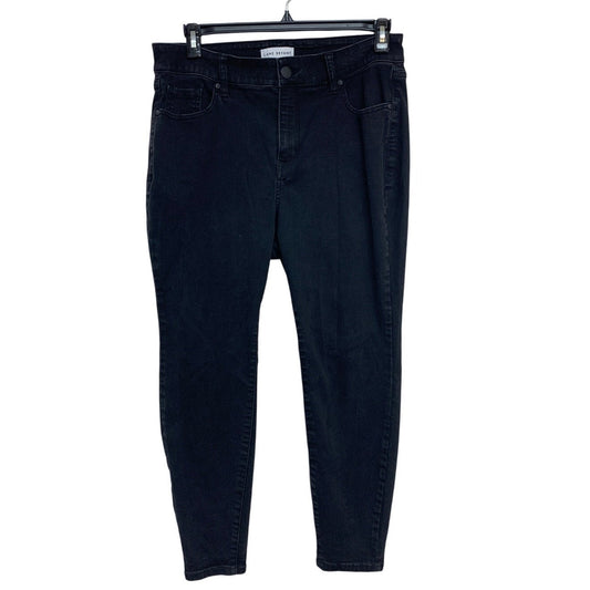 Lane Bryant Womens Plus Size 16 High Rise Skinny Curvy Fit Black Denim Jeans