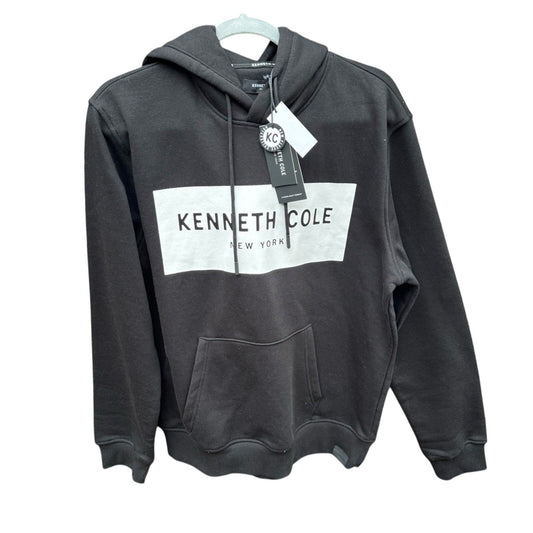 NWT New Kenneth Cole Mens Large Black Mobility Fleece Hoodie Hooded Sweatshirt