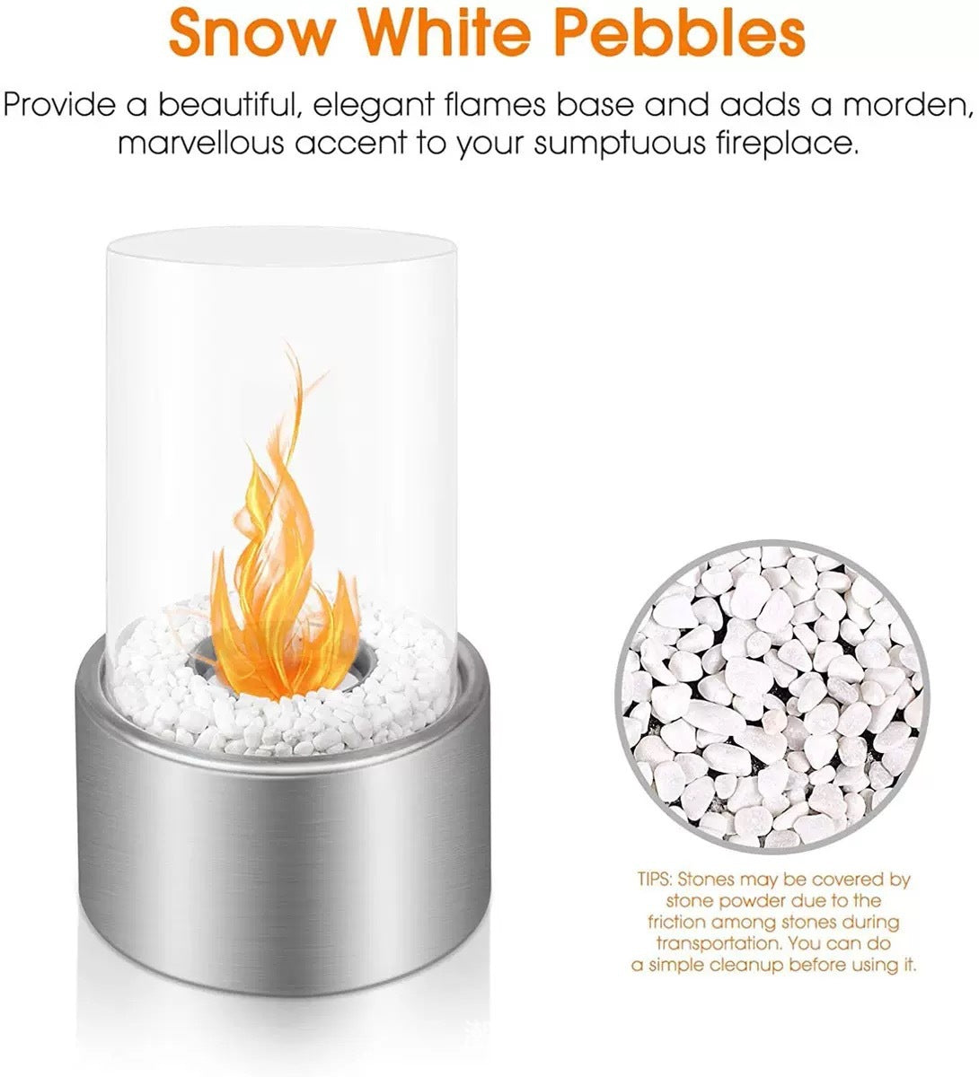 Metal Alcohol Fireplace Portable Indoor Desktop