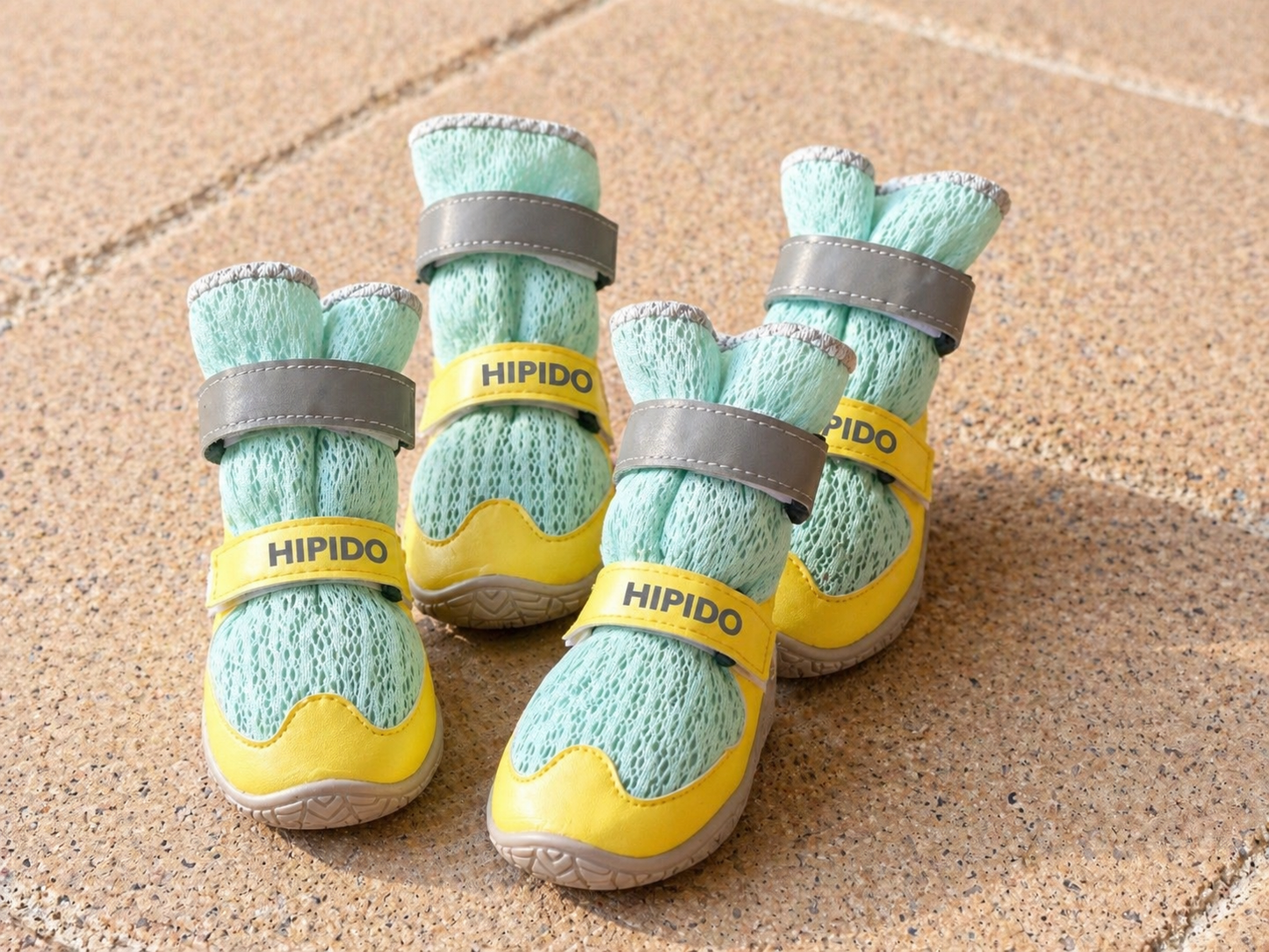 Breathable Dog Shoes with Anti-Slip Sole & Reflective Straps