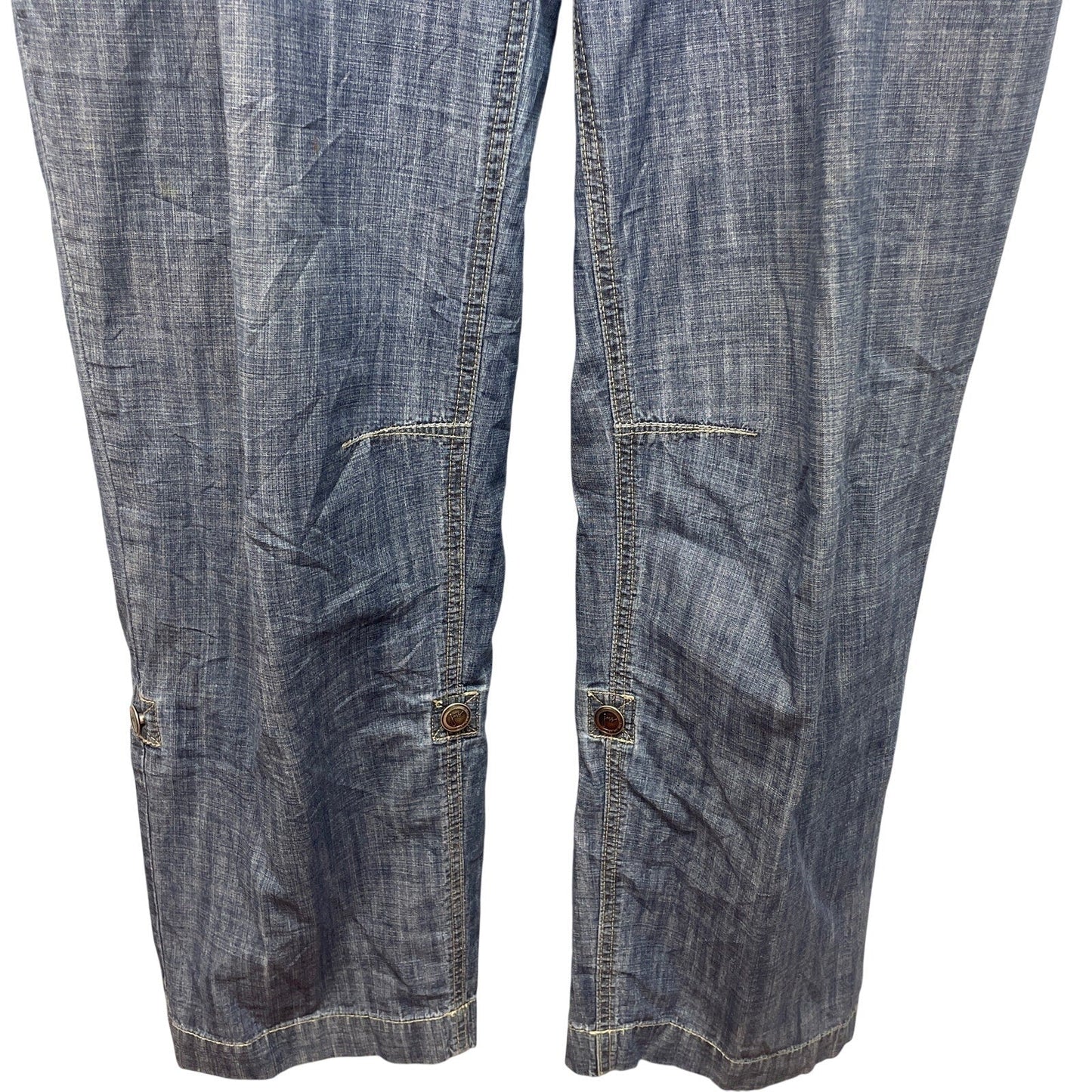 JMS Womens Size 18W 100% Cotton Roll Up Leg Lightweight Denim Blue Jeans