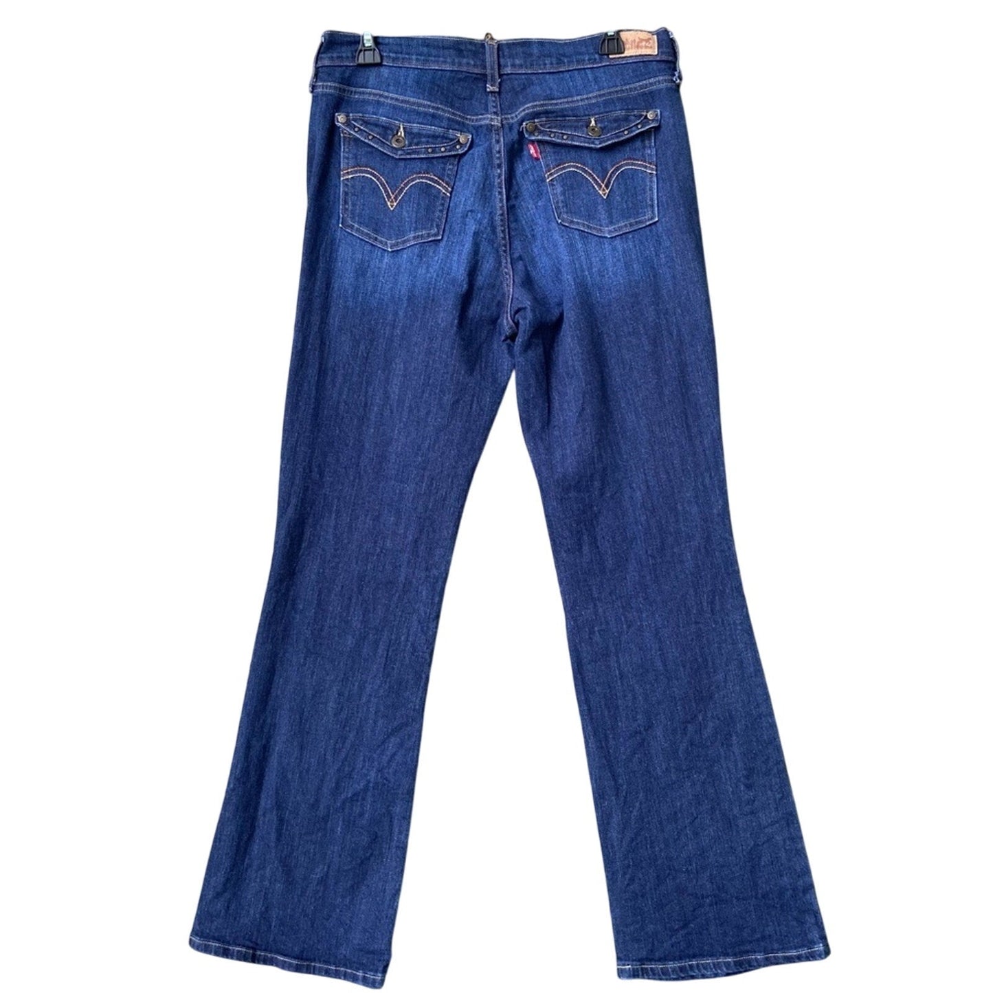 Levis Womens Size 10 Cotton Blend 515 Bootcut Dark Blue Denim Jeans w Pockets