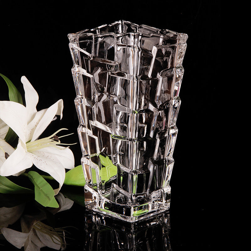 Transparent Glass Vase Living Room Decoration