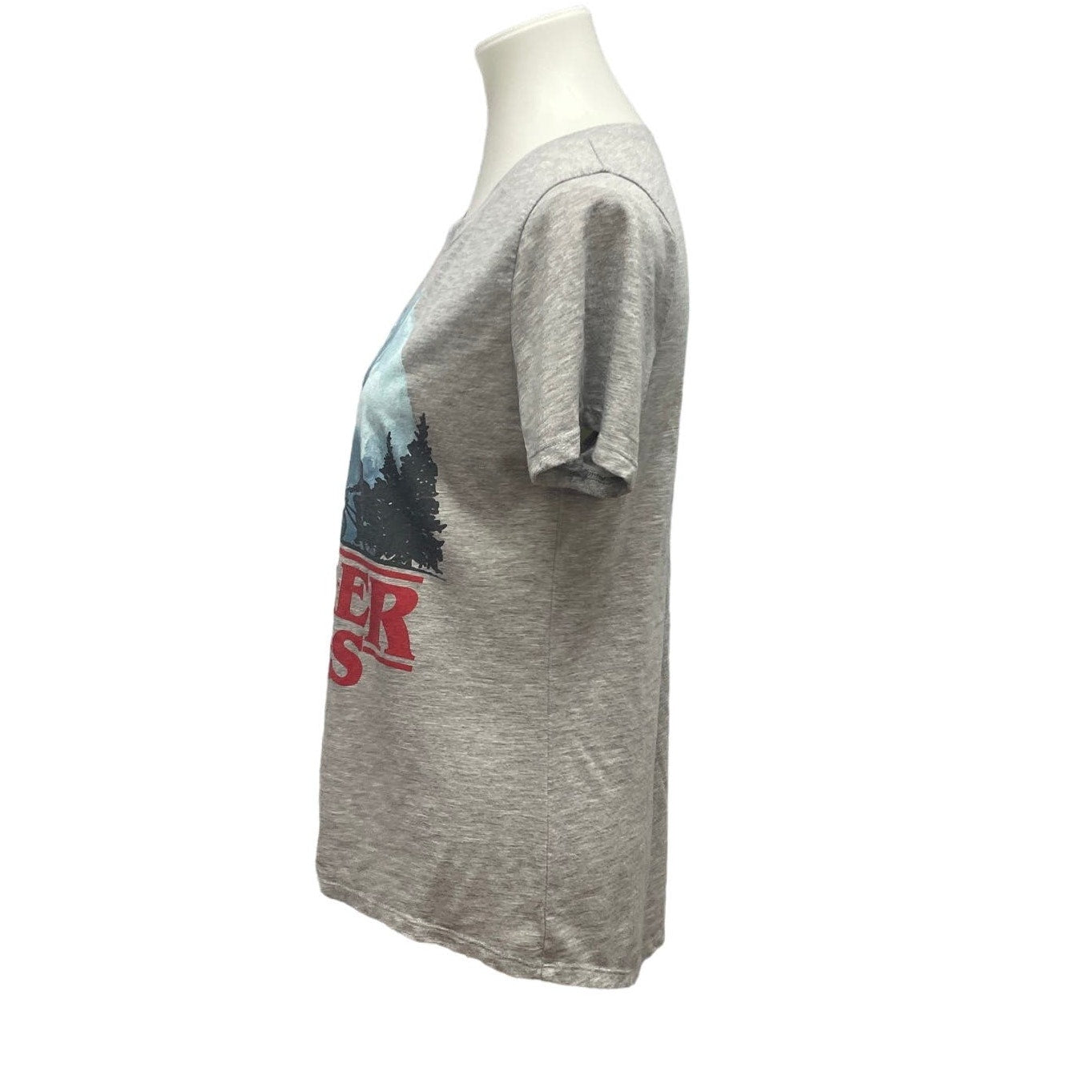 Stranger Things Womens Large Polyester Rayon Blend Short Sleeve Crew Neck Tee