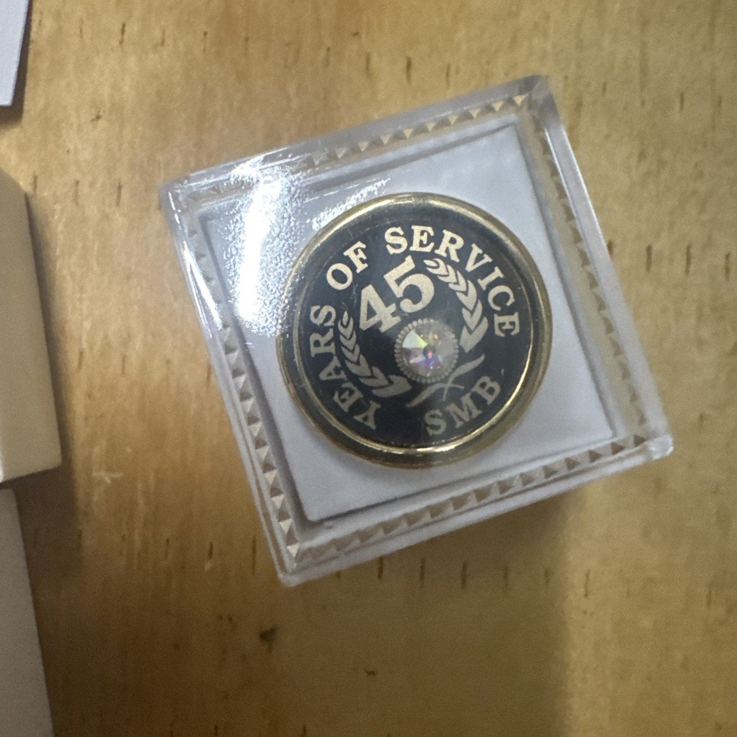 Set 8 of Years of Service Employee Award Pins 10 20 45 Year Gold Tone SMB