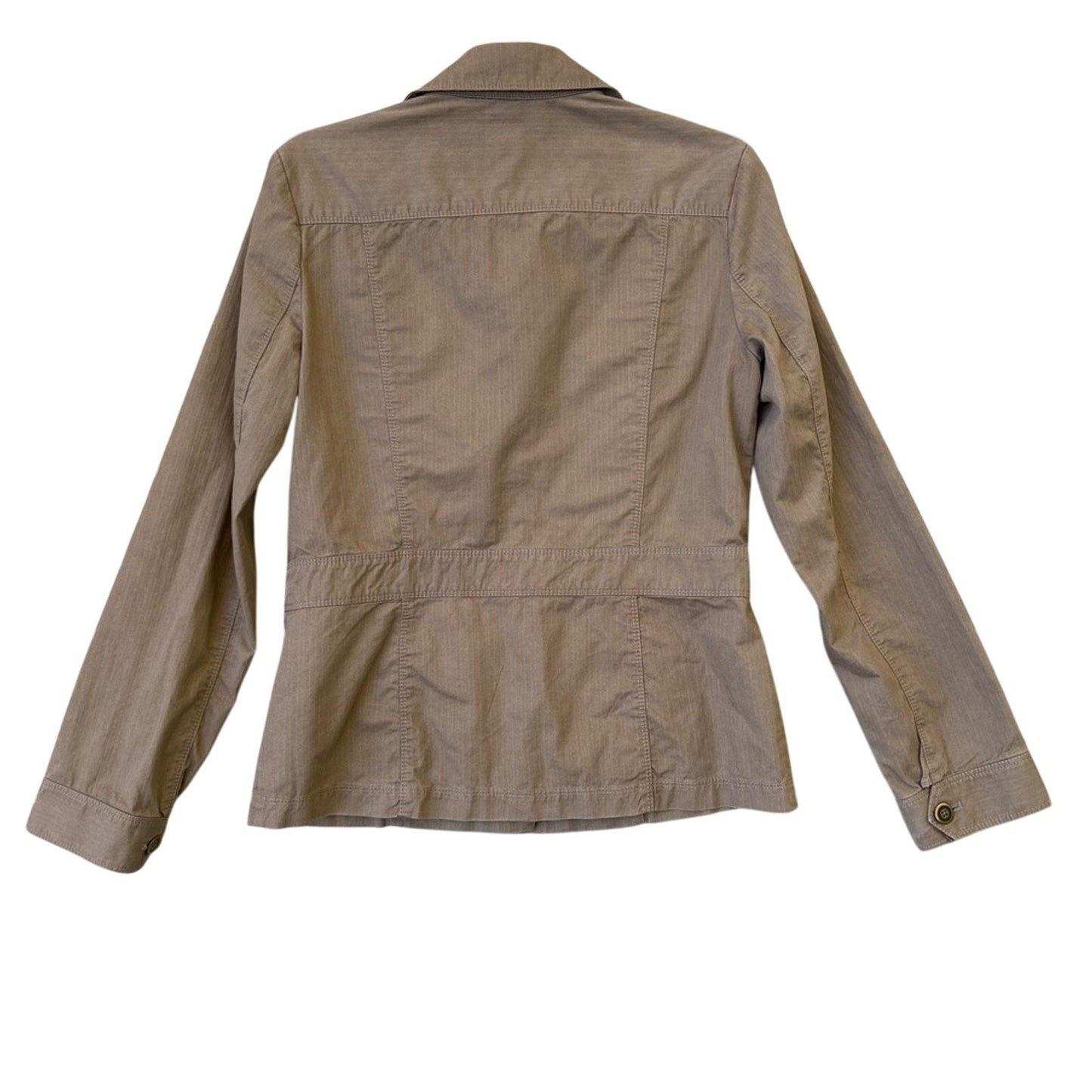 Eddie Bauer Womens Medium 100% Cotton Button Up Long Sleeve Jacket w Pockets