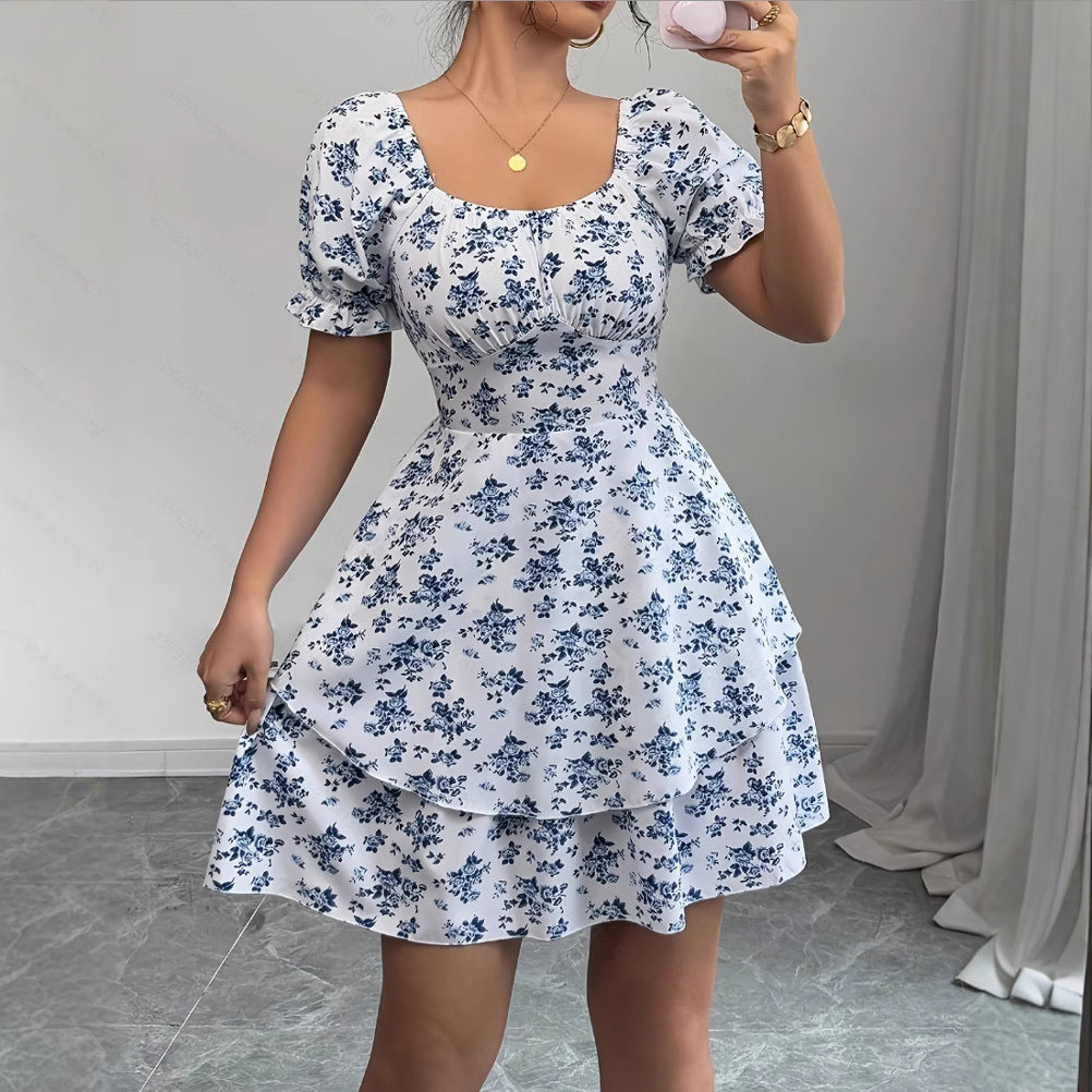 Ditsy Floral Two-Piece Set – Crop Top & Mini Skirt Summer Outfit