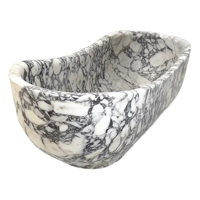 Calacatta Viola Marble Bathtub - Hand Carved Soaking 34x70x26