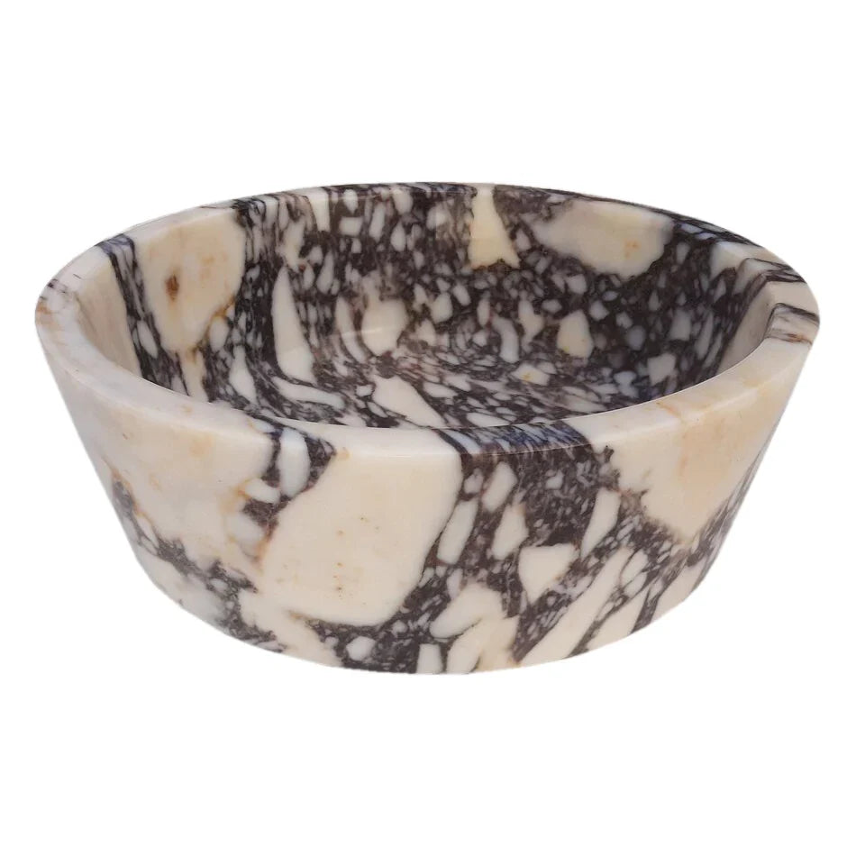 Calacatta Viola Marble Round Vessel Sink 16 Inch Honed Matte