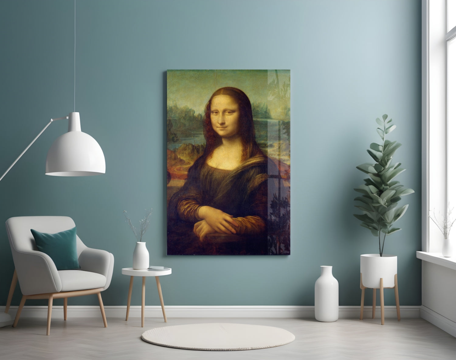 Mona Lisa Glass Wall Art-4