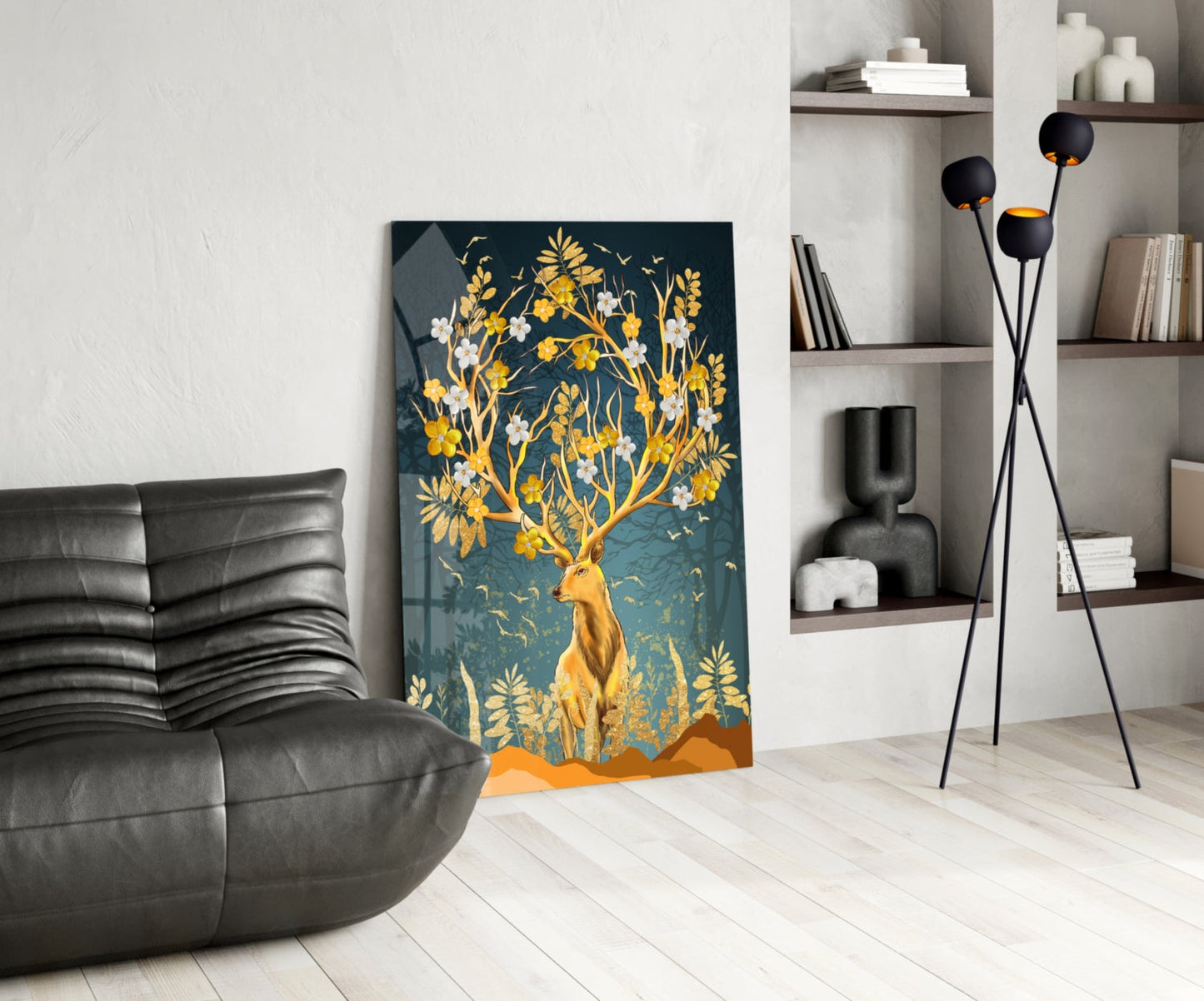 Deer Glass Wall Art