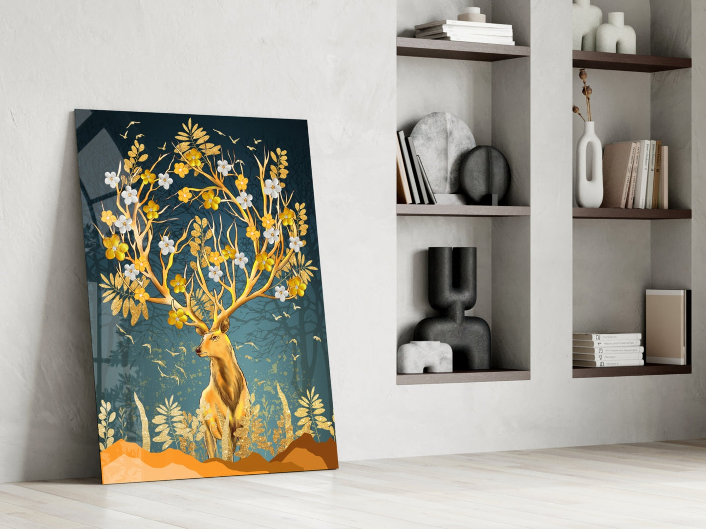 Deer Glass Wall Art